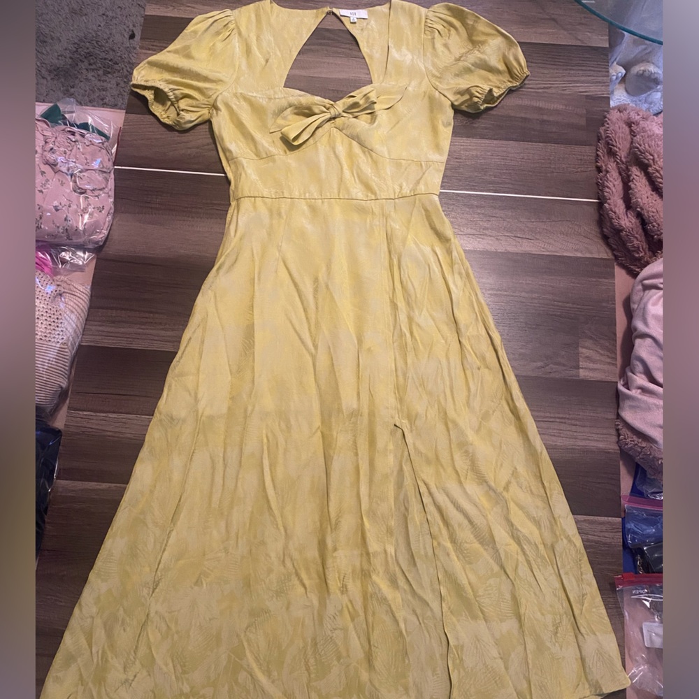 Yellow NSR Dress with slit